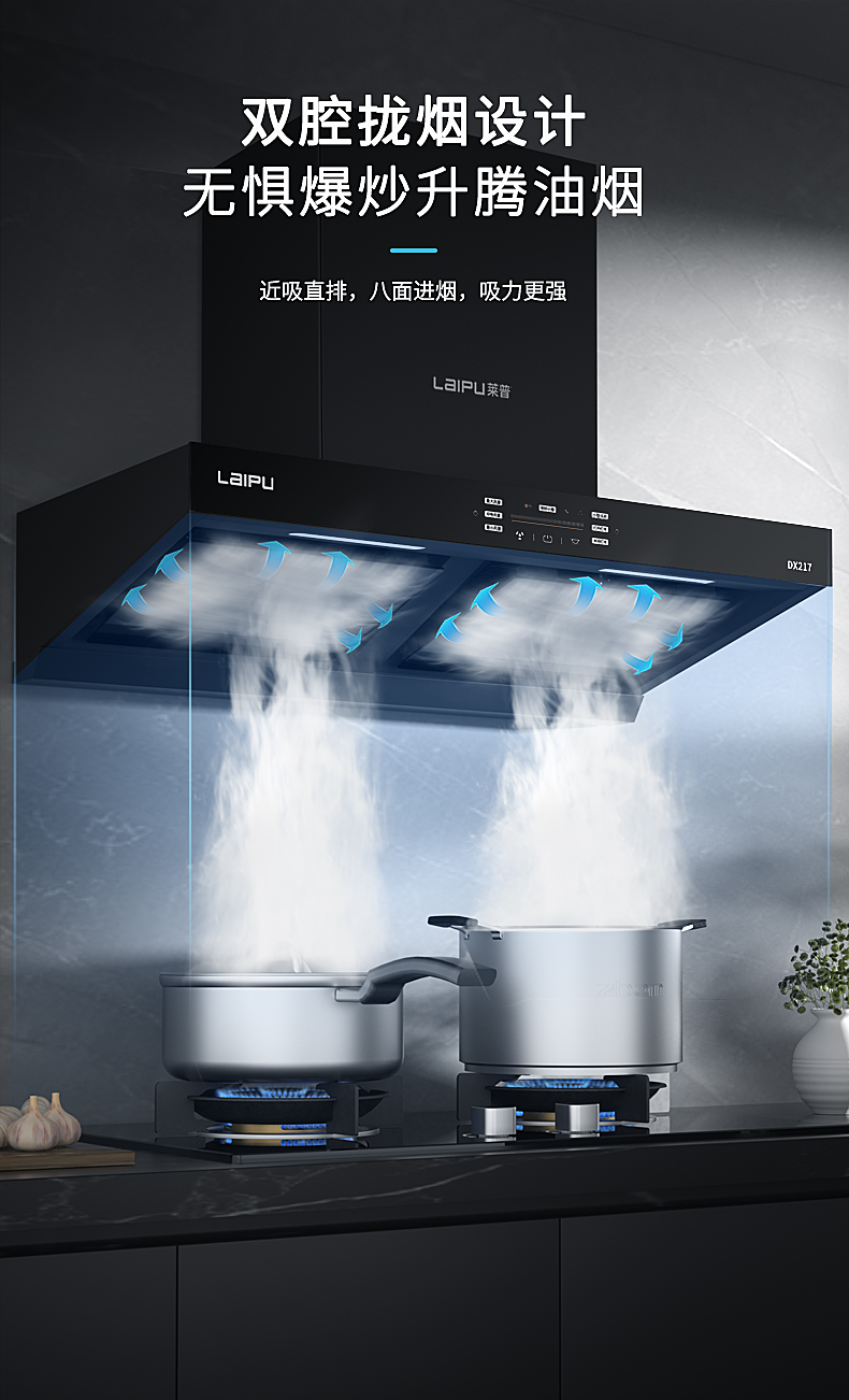 黄瓜视频黄色网站雙腔大吸力黄瓜视频色版在线观看，21m³/min大風量，八麵進煙、低噪守護！